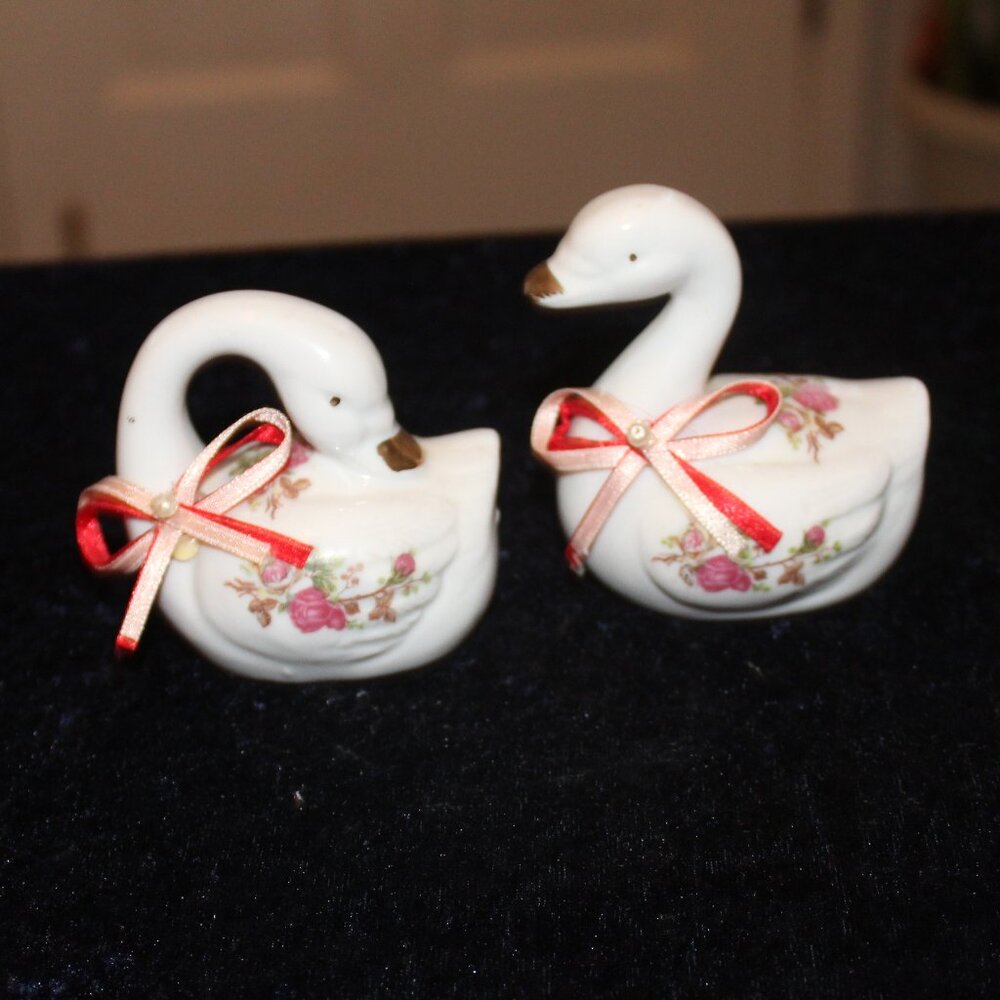 Miniature Porcelain Swans